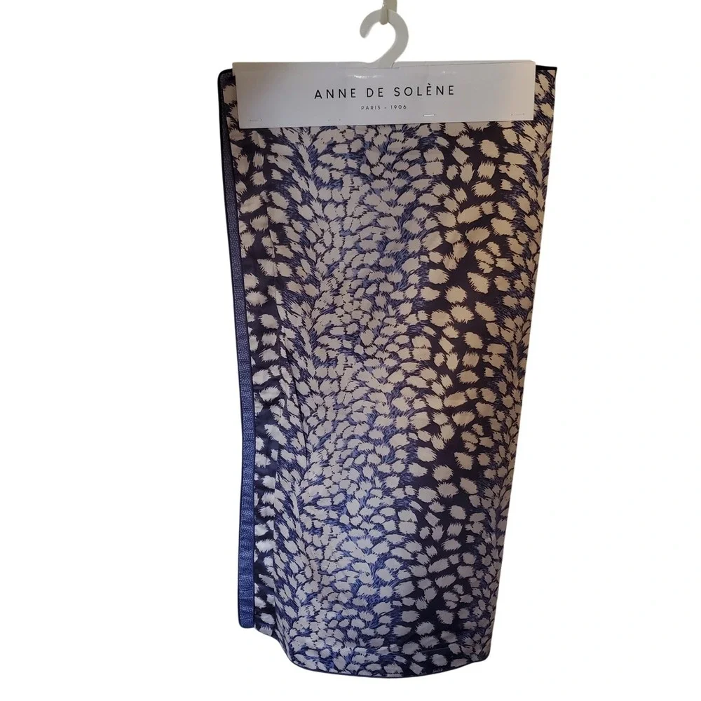 Anne de Solene Imaginaire Bleu Nuit Organic Cotton Sateen Pillowcase Set France